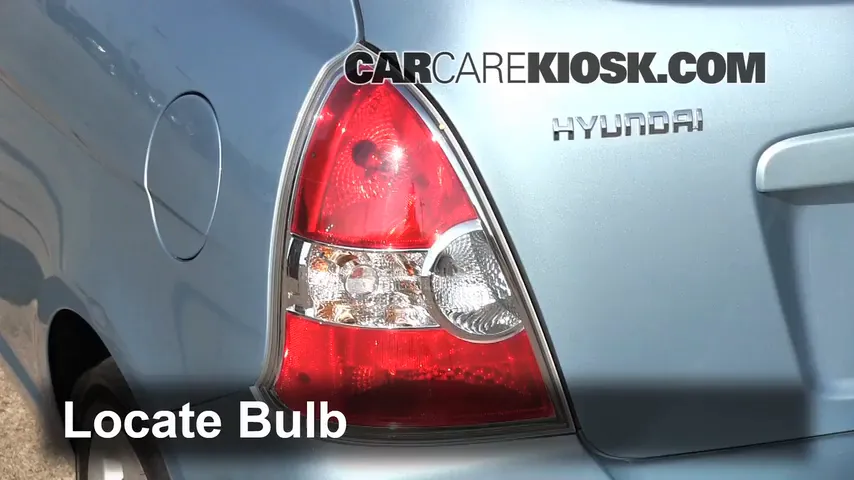 2007 Hyundai Accent SE 1.6L 4 Cyl. Lights Tail Light (replace bulb)